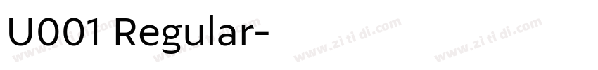 U001 Regular字体转换